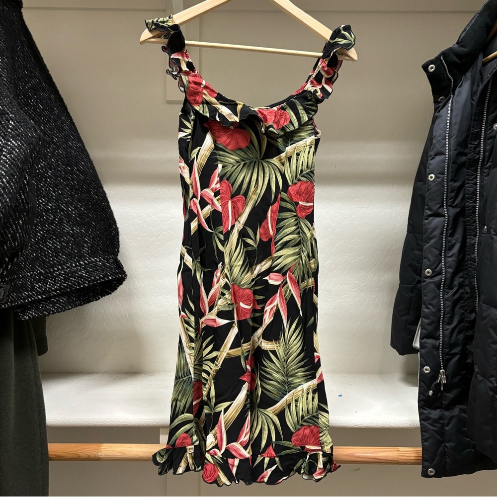 Vintage Hawaiian Print Dress